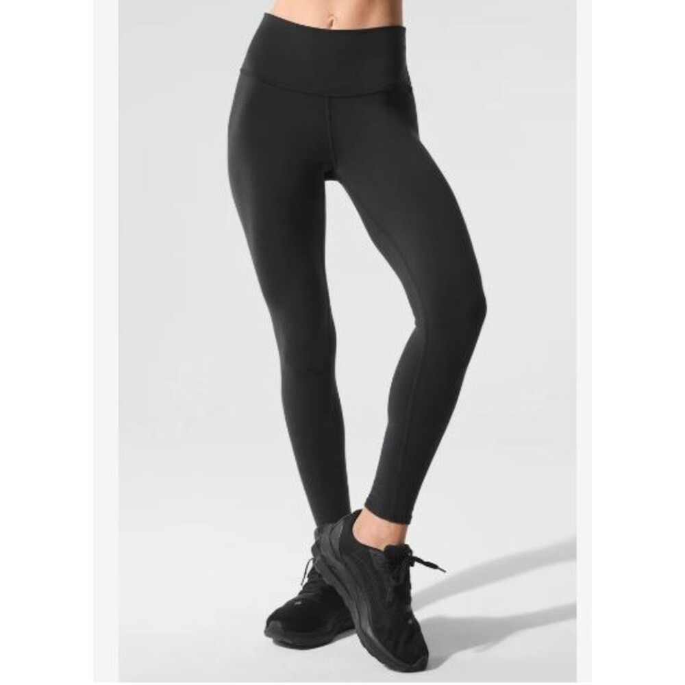 ALO YOGA High-Waist Airbrush Leggings Black Full Length Pants Womens S W5473R NW
